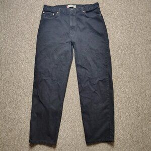 LEVI'S 550 Jeans Men 40x32 Black Relaxed Fit 100% Cotton Denim Classic